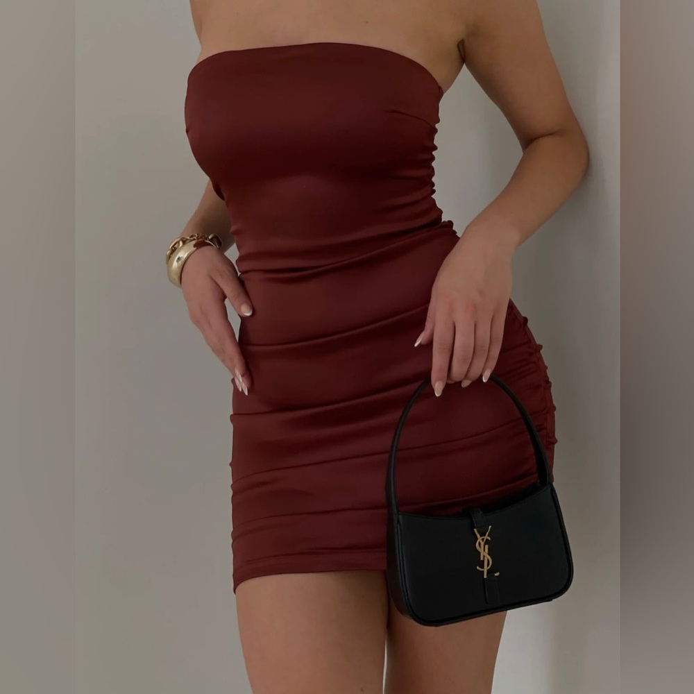 Meshki Satin Mini Dress - XXS